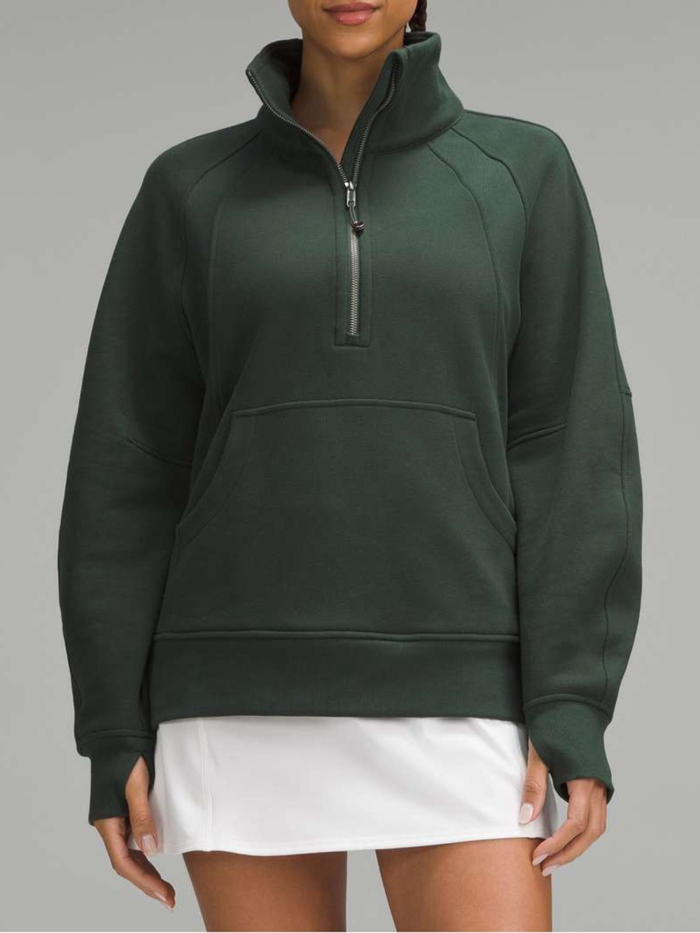 NEW Lululemon Scuba Oversized Funnel-Neck Half Zip *Long Legacy Green